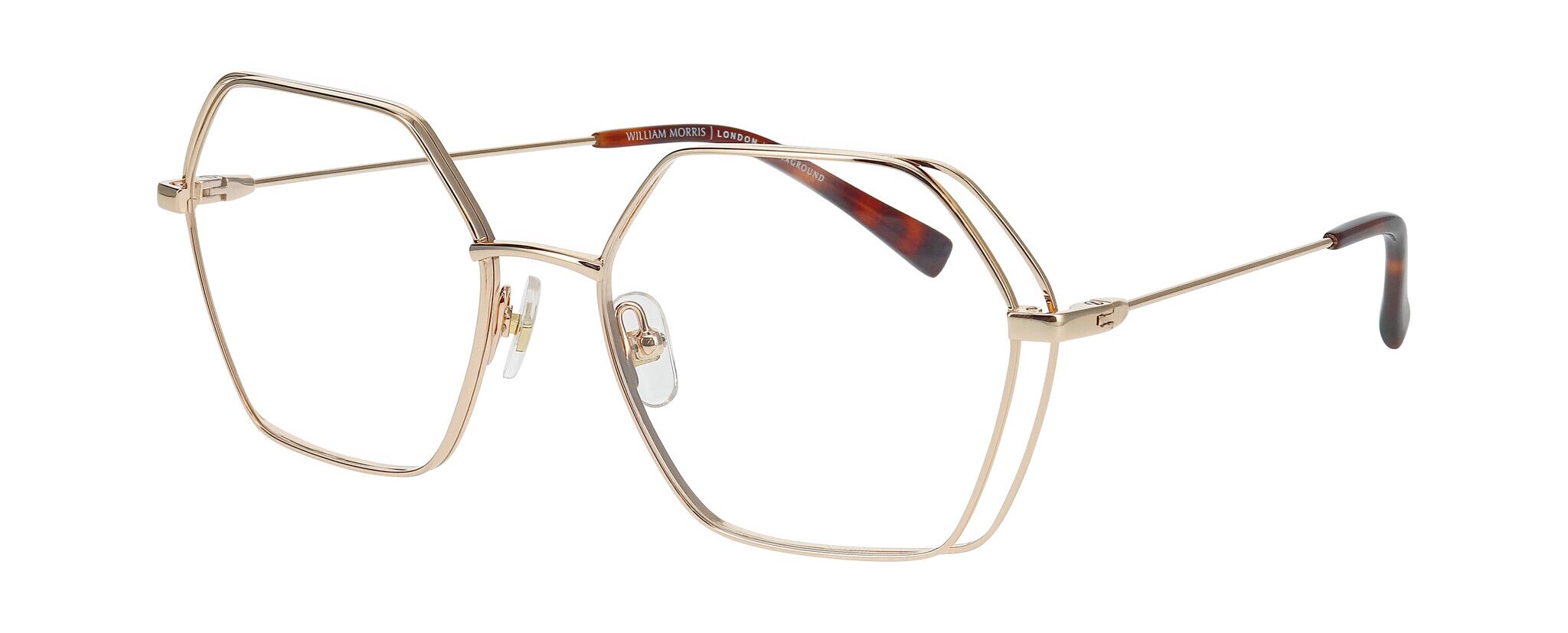 William Morris SAATCHI 2-2012 53-17 William Morris SAATCHI 2-2012 – hexagonale Vollrandbrille für Damen aus Edelstahl