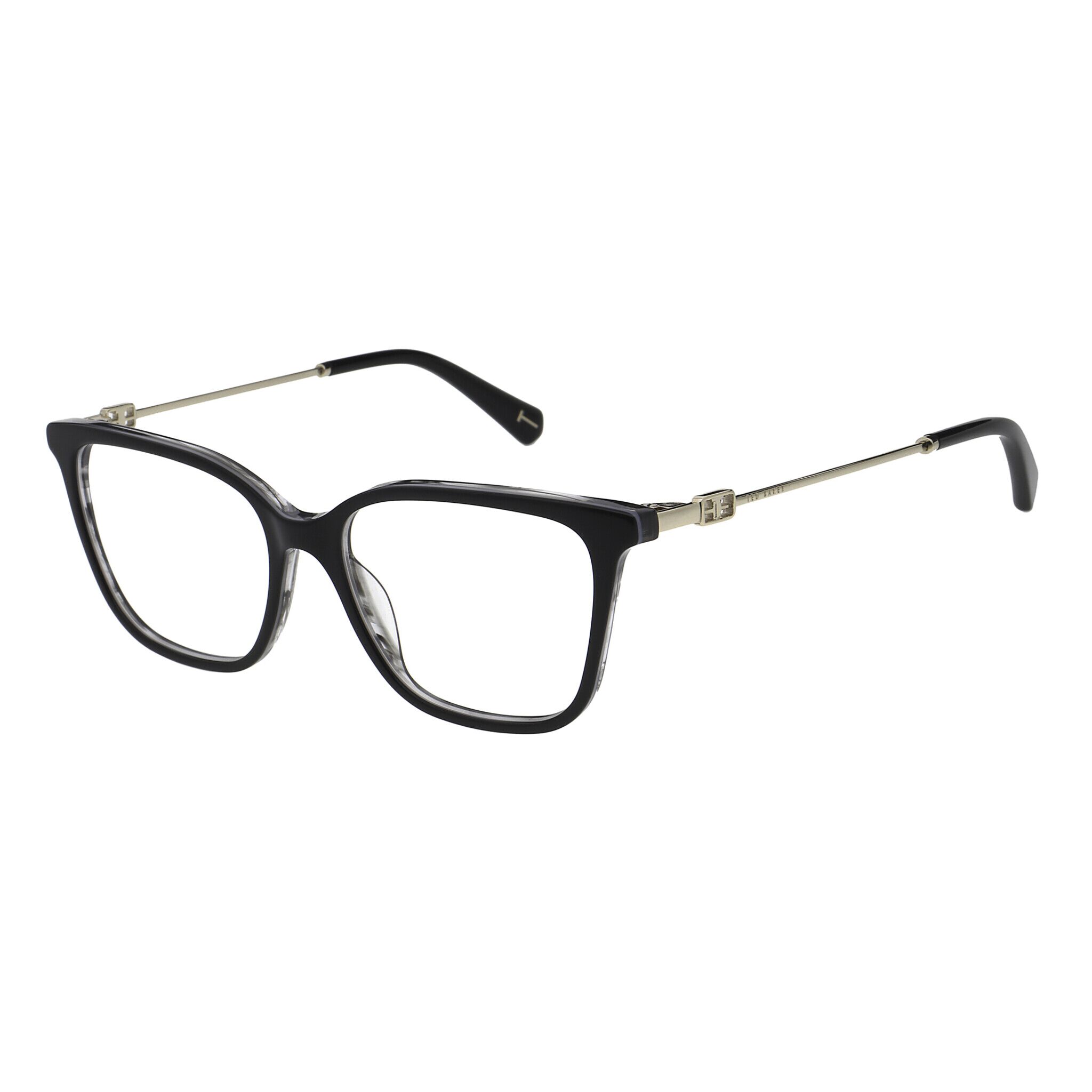 TED BAKER HANA 9290 005 GLOSS BLK ON GRY METALLIC 50/15-140 Ted Baker Herrenbrille schwarz aus Acetat/Kunststoff