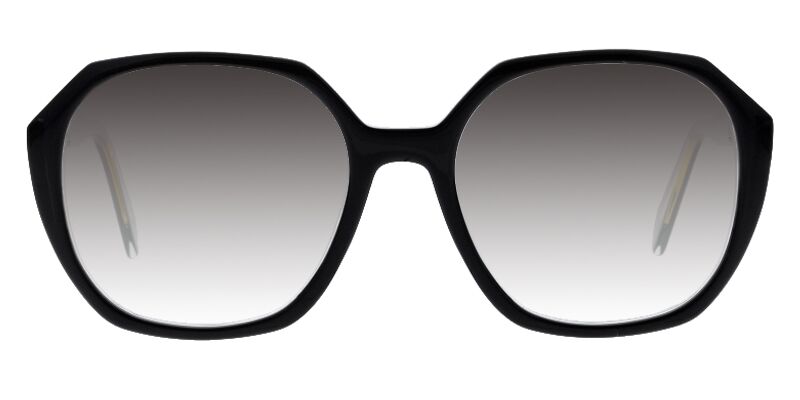 Colibris Gitte Sun- 100|101 kastanie 51-17 Colibris Gitte Sun eckige Sonnenbrille in Tiefschwarz für damen und schmale Gesichter