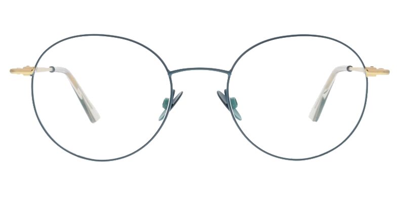 Colibris Sally- 8.1M roségold 45-18 Colibris Sally runde Brille in Blau für damen und schmale Gesichter
