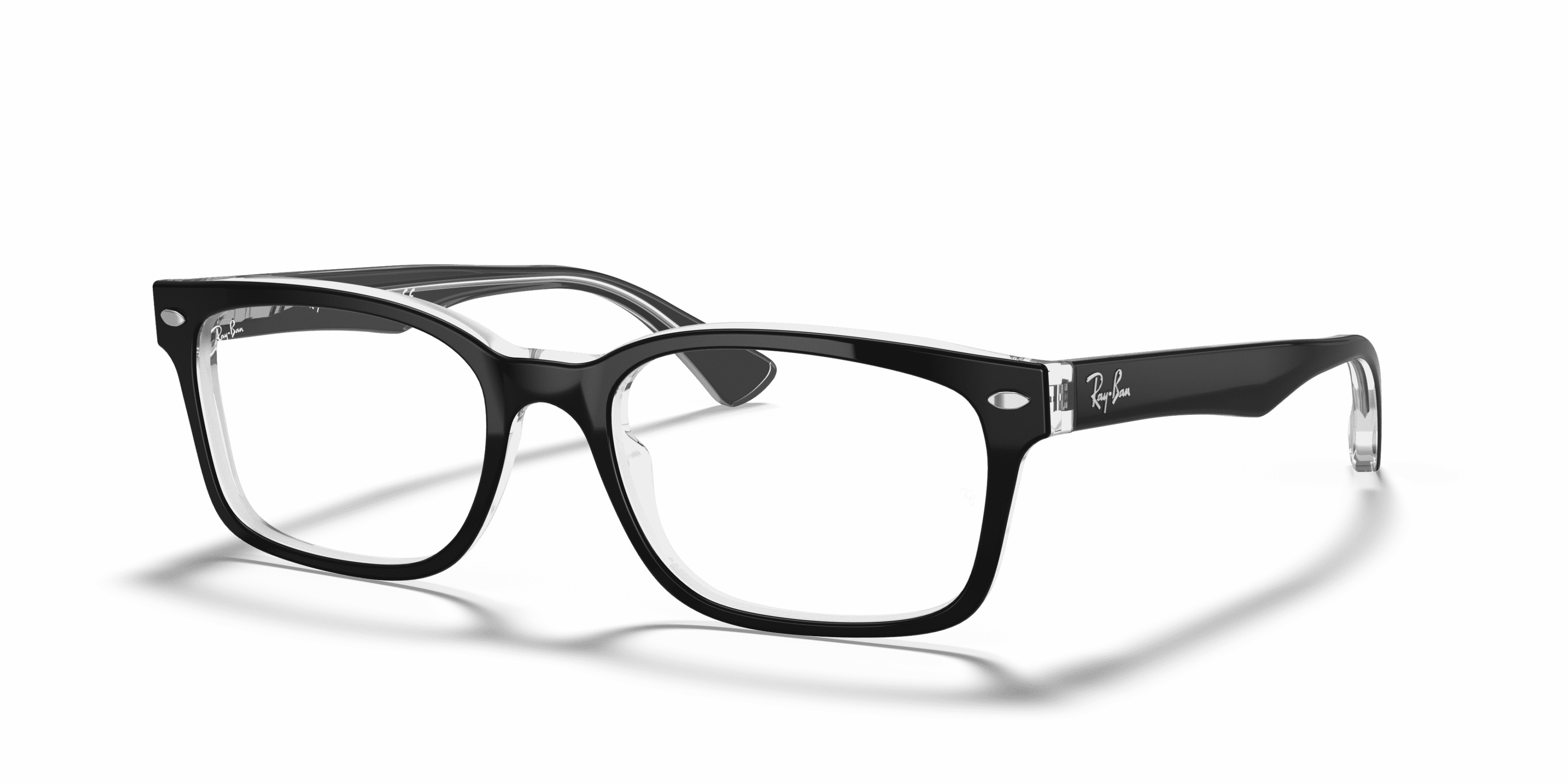 Ray Ban Ray Ban 0RX5286 2034 BLACK ON TRANSPARENT 51-18 Ray Ban Ray Ban 0RX5286 2034 BLACK ON TRANSPARENT 51-18