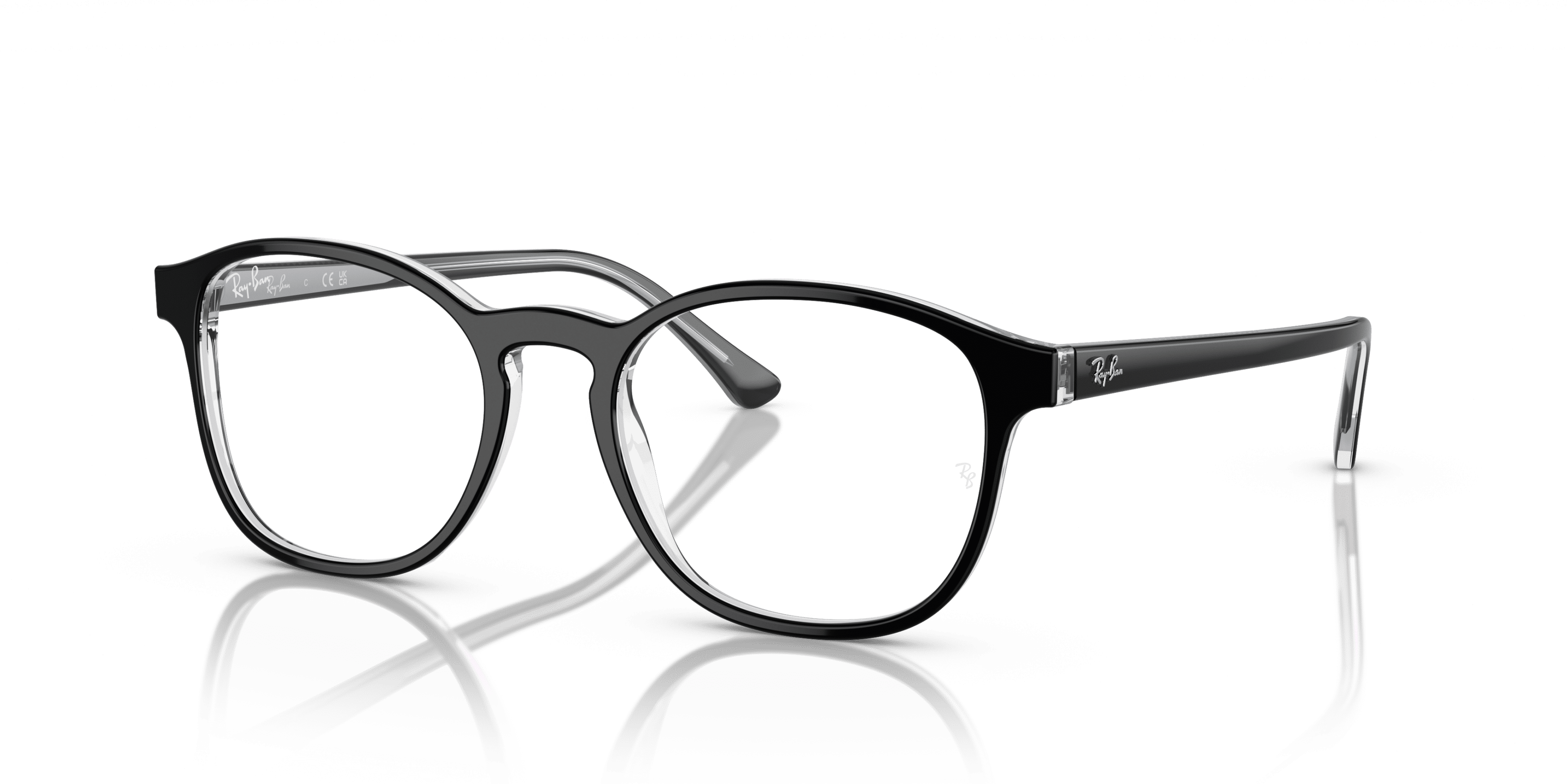 Ray Ban Ray Ban 0RX5417 2034 BLACK ON TRASPARENT 52-19