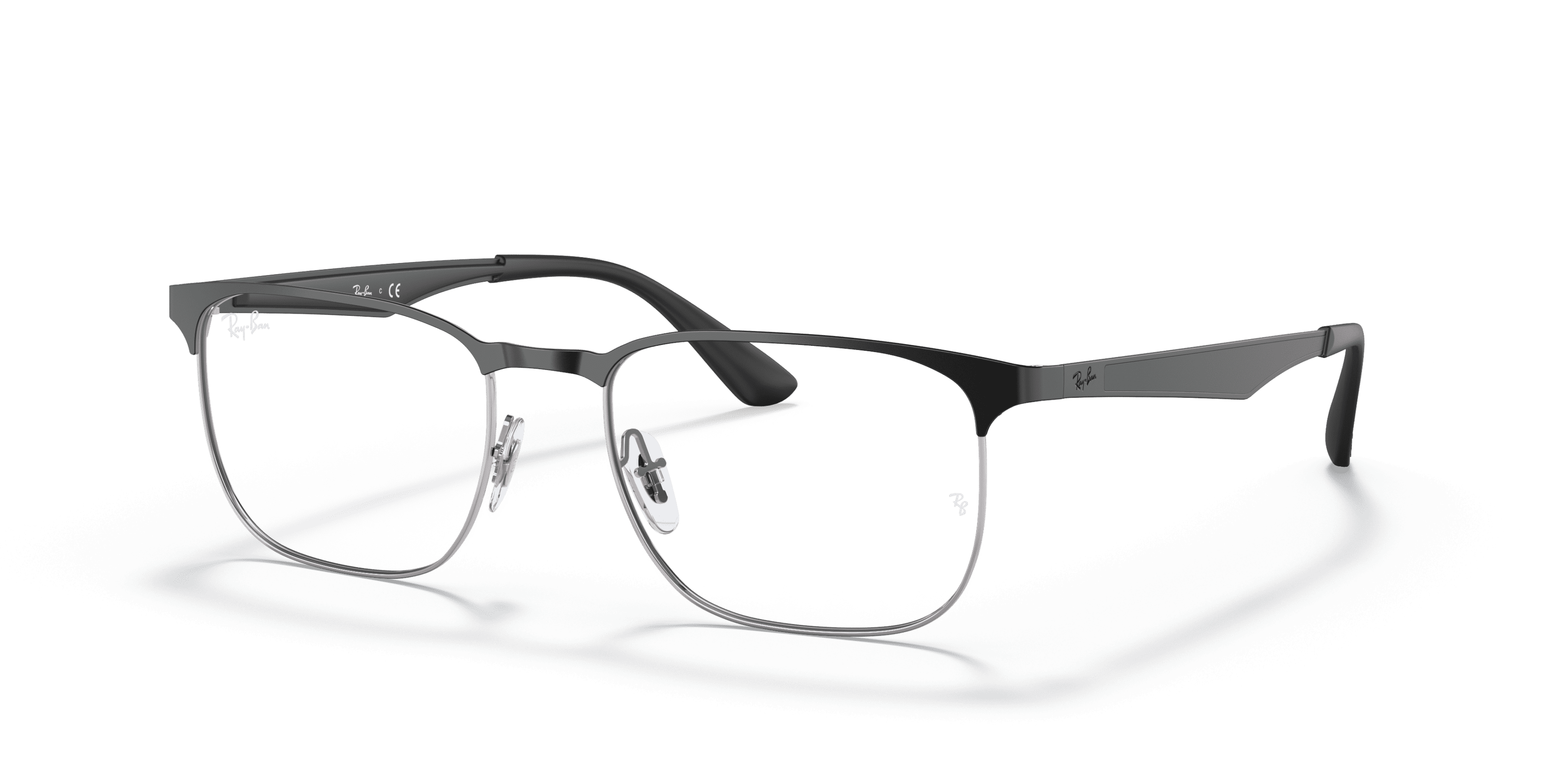 Ray Ban Ray Ban 0RX6363 2861 BLACK ON SILVER 56-18 Ray Ban Ray Ban 0RX6363 2861 BLACK ON SILVER 56-18