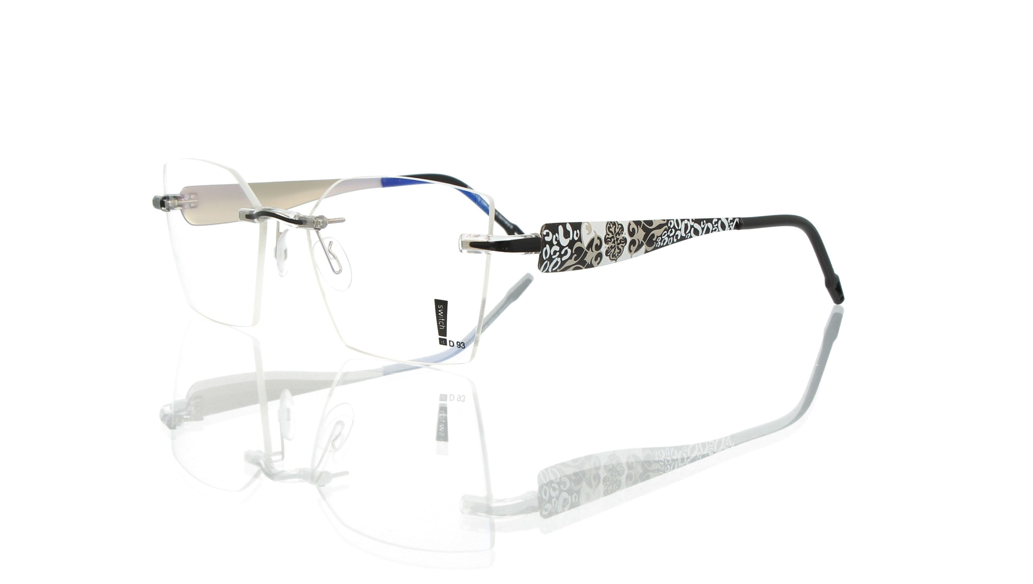 Switch It Garnitur 3359 Damenbrille Druck Schwarz Weiß (2)