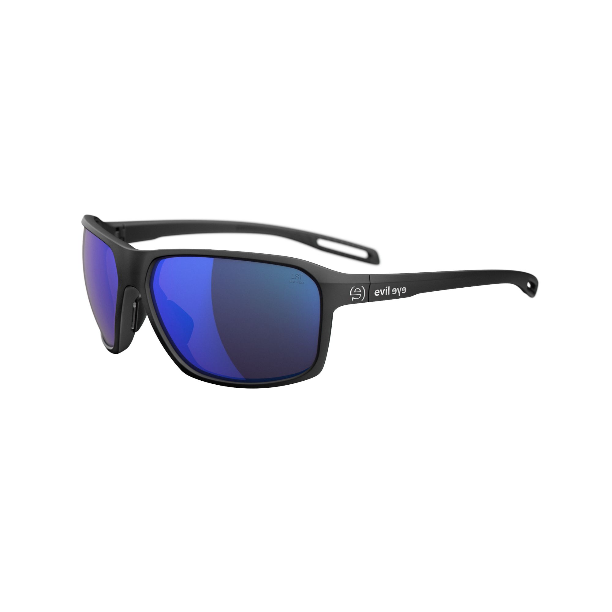 Sonnenbrille Sportbrille Evil Eye Nook E011 E011 75 9400 Black Matt Lst Active Blue Mirror Bg White Sid