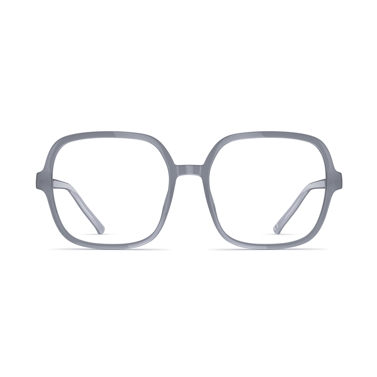 M_T161_4000 Damenbrille Neubau Sophie T161 in Grau mit rechteckigem, modernem Design und schlanken Bügeln, frontalansicht.