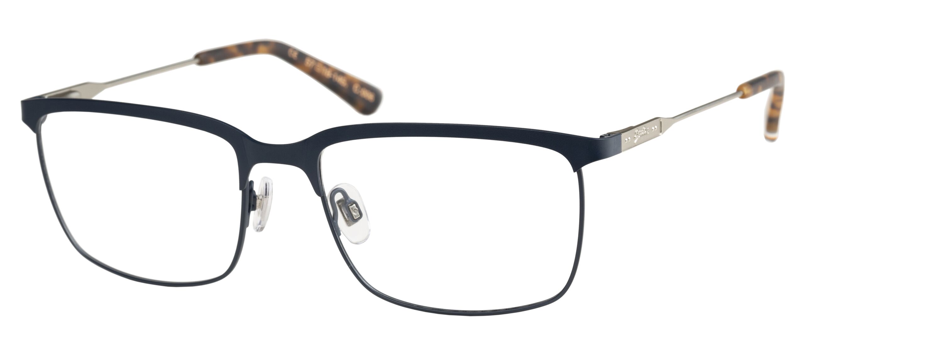 Superdry Superdry 992052-70 57-18 Superdry 992052 Herrenbrille in Schwarz mit eckigem Design und Metallrahmen