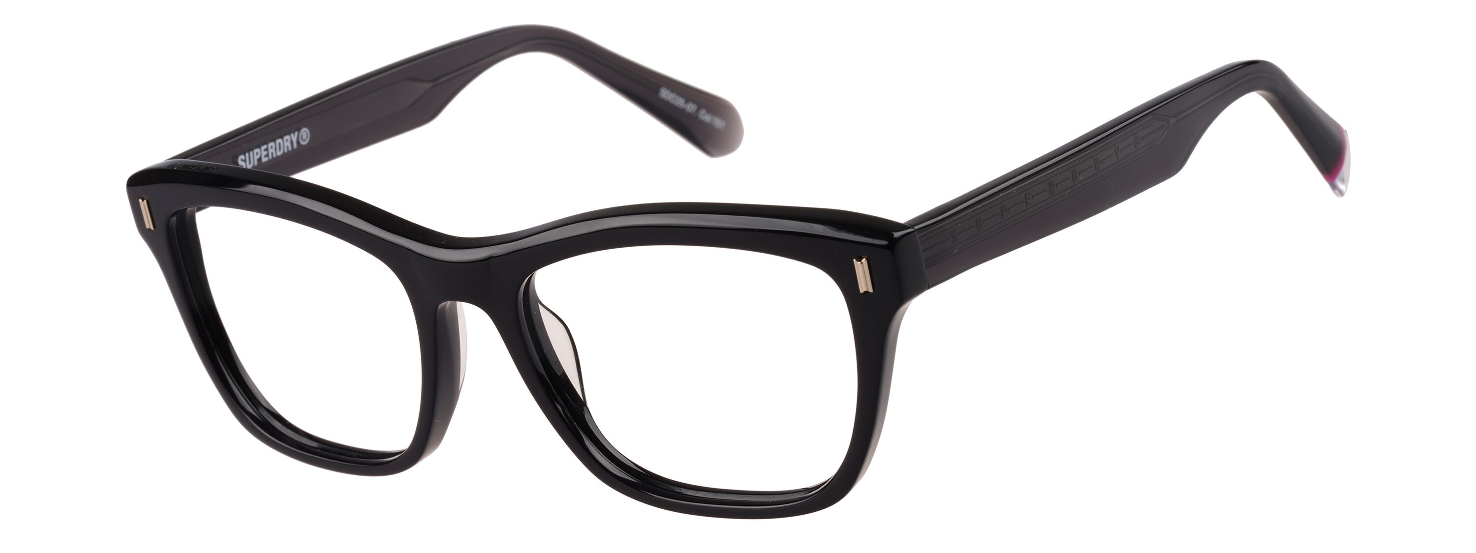 Superdry Superdry 993099-15 52-17 Superdry 993099 Damenbrille in Schwarz mit eckigem Design und flexiblen Bügeln