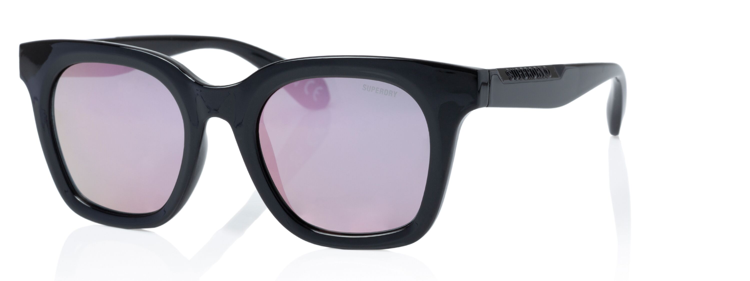 Superdry Superdry 996073-10 50-21 Superdry 996073 Damen Sonnenbrille grünes Kristallgestell silber verspiegelte Gläser