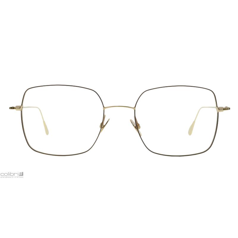 Colibris Selma 1.9 Damenbrille Colibris Selma mit quadratischem, filigranem Metallrahmen in Goldfarben, Frontalansicht.