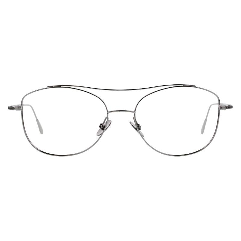 Svantje2 Damenbrille Colibris Svantje mit dünnem, silbernem Metallrahmen in Aviator-Form, frontal abgebildet.