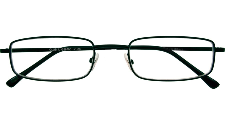 500 CLUB L G29700 schwarze Metall-Halbbrille mit Federtechnik und +1.00 Dioptrien
