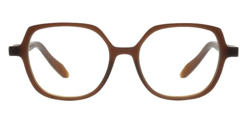 Daisy-9 Dunkelbraun Colibris Eyewear Damenbrille Daisy mit braunem, leicht eckigem Rahmen, frontal abgebildet.