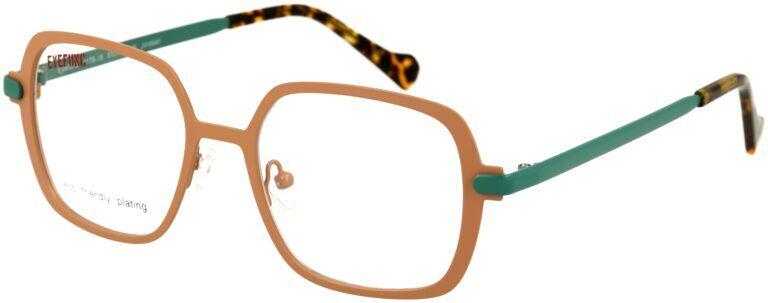 Eyefunc 1178-18 51-18 145 EYEFUNC 1178-18 Unisexbrille mit hexagonaler Vollrandfassung in Braun/Grün