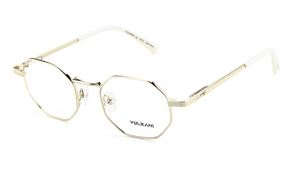 Vulkani VI 338 479 Kinderbrille Goldfarben - vieleckige Vollrandfassung aus Metall