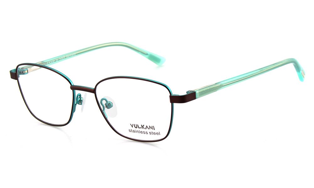 Vulkani VI 345 499 Kinderbrille Schwarz - Cat-Eye-Vollrandfassung aus Edelstahl