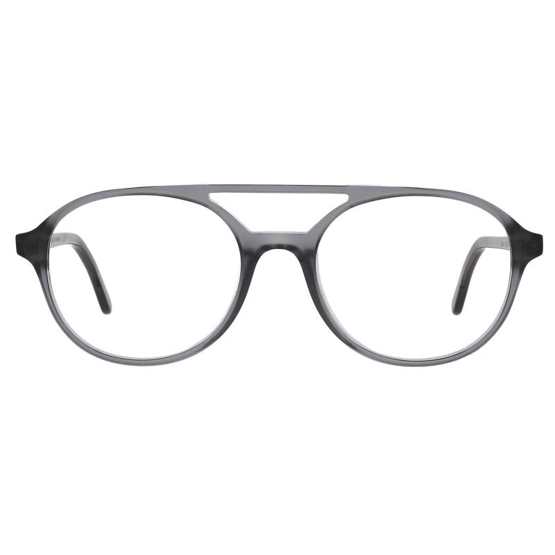 Jessi 68 Unisexbrille Colibris Jona in Grau, Vollrandgestell mit markanter Brücke, modisches Design für Damen und Herren.
