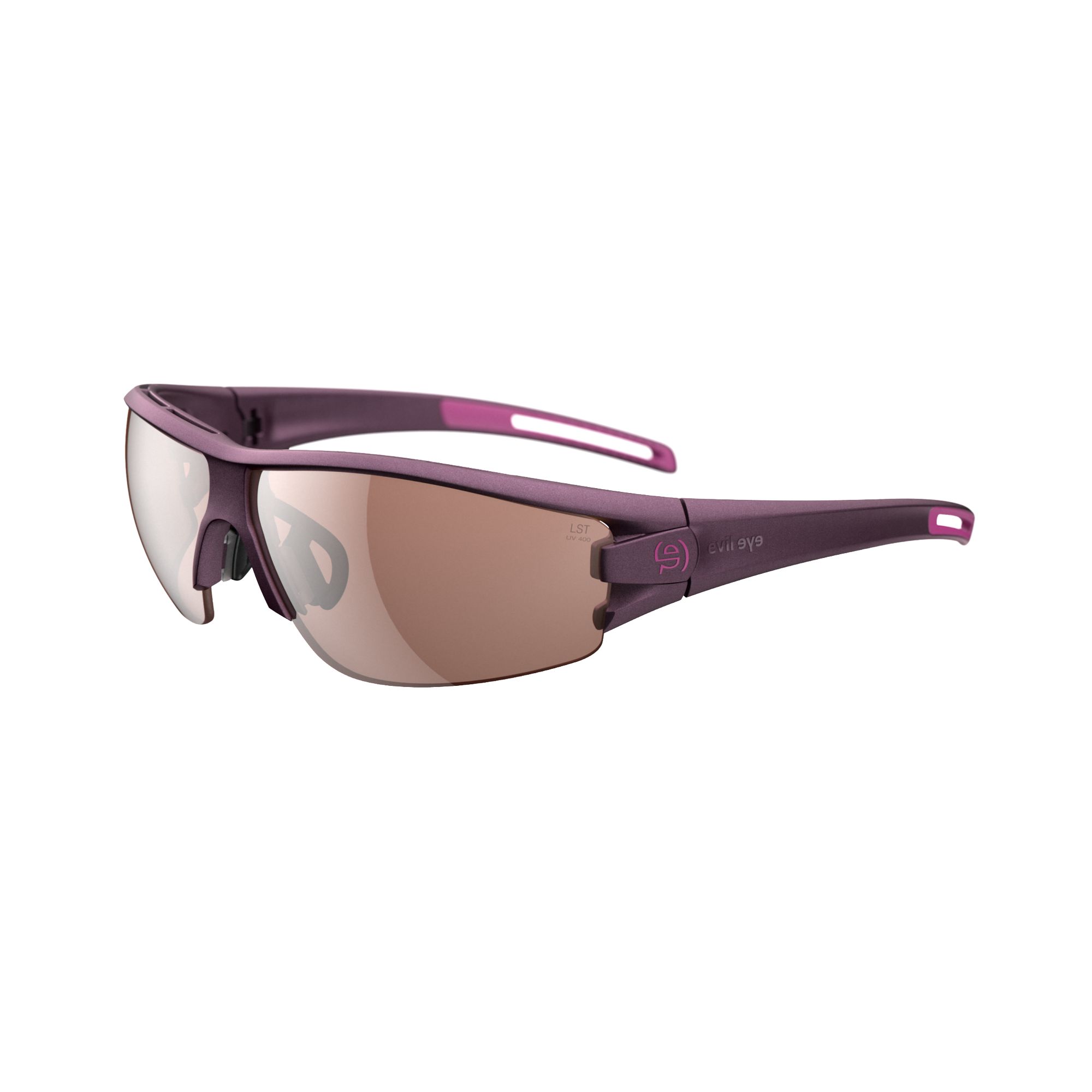 Sonnenbrille Sportbrille Evil Eye Trace E002 75 4000 Violet Met Lst Contrast Silver Bg White Sid