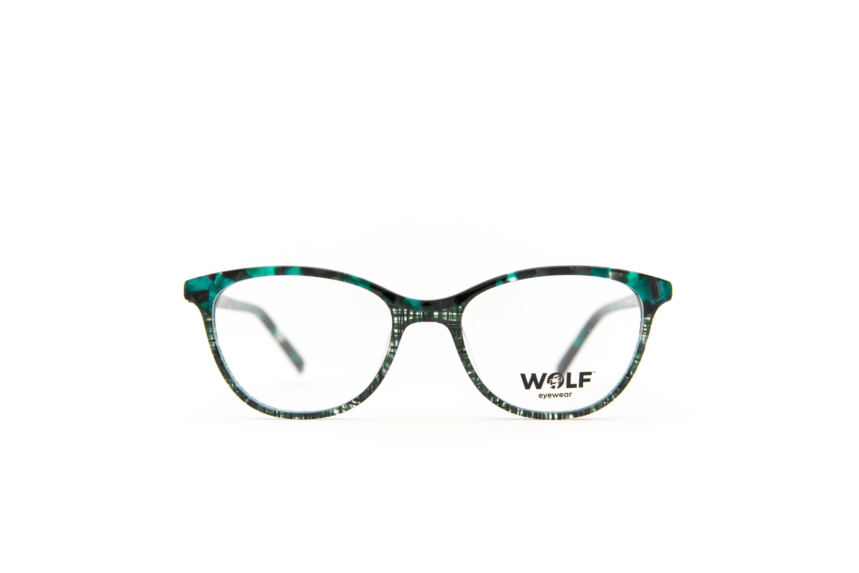 Brille Wolf 3085 C72 50 17 135 Gruen Schwarz Frontal Lg4b7491