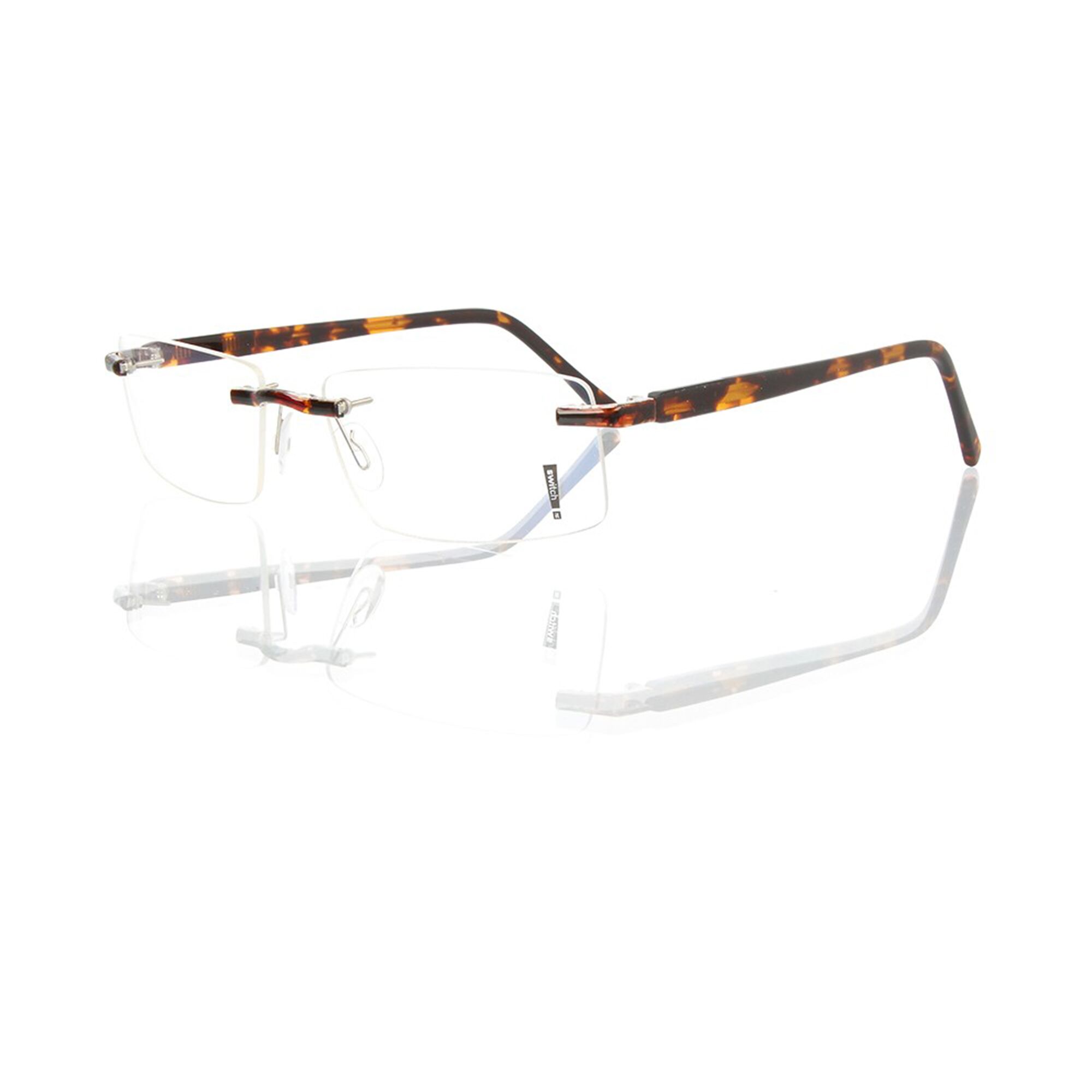 Switch It Garnitur 6009 Damenbrille Schwarz Gefleckt