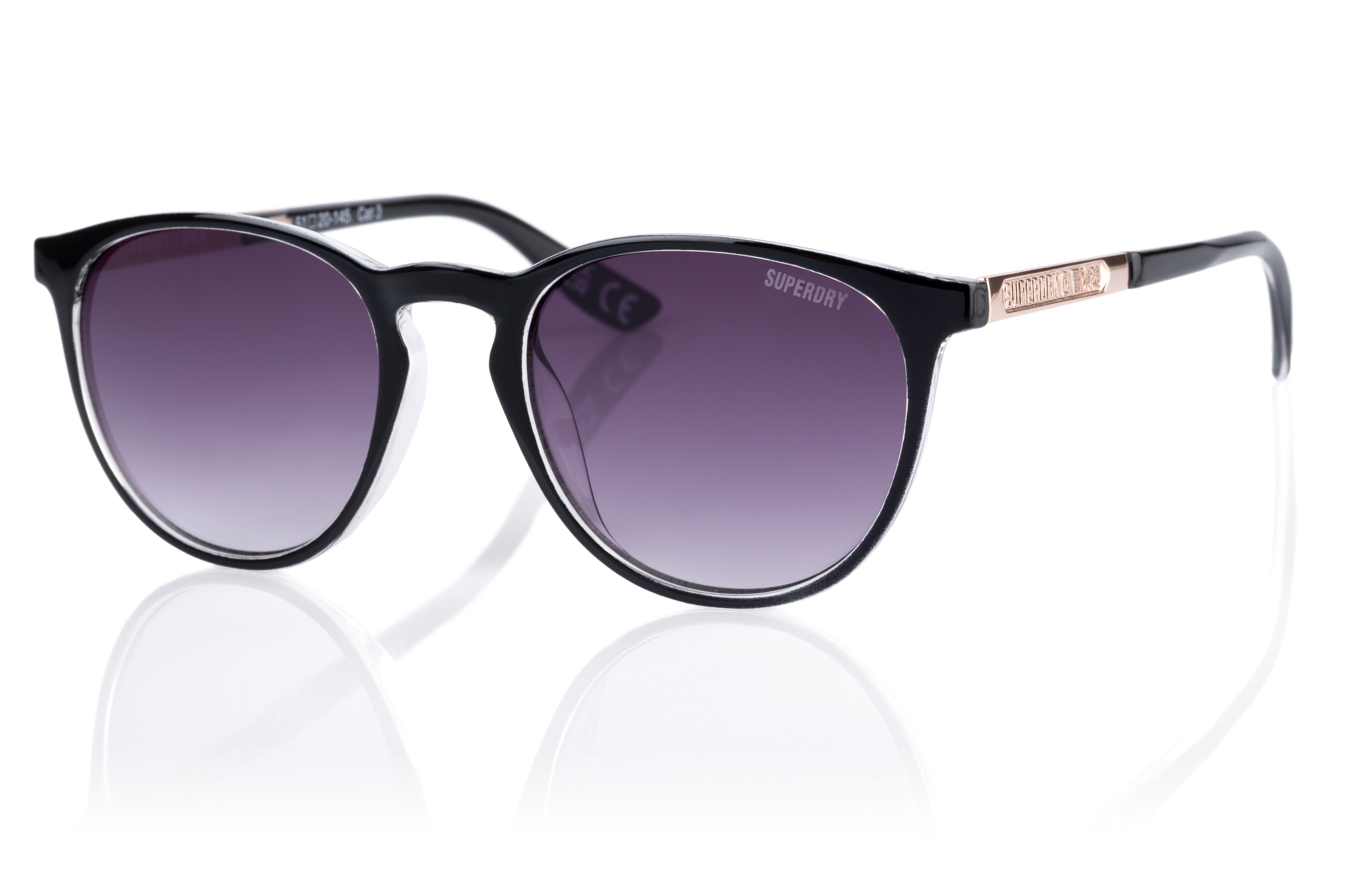 Superdry Damen Sonnenbrille SD 996064 schwarz-rosa verspiegelt